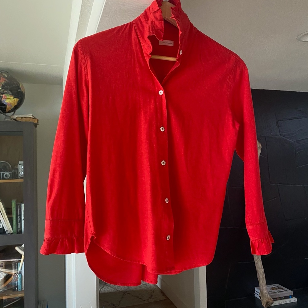 Beatrice Venezuela Poppy Linen Blouse